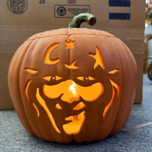 Ceramic light up pumpkin